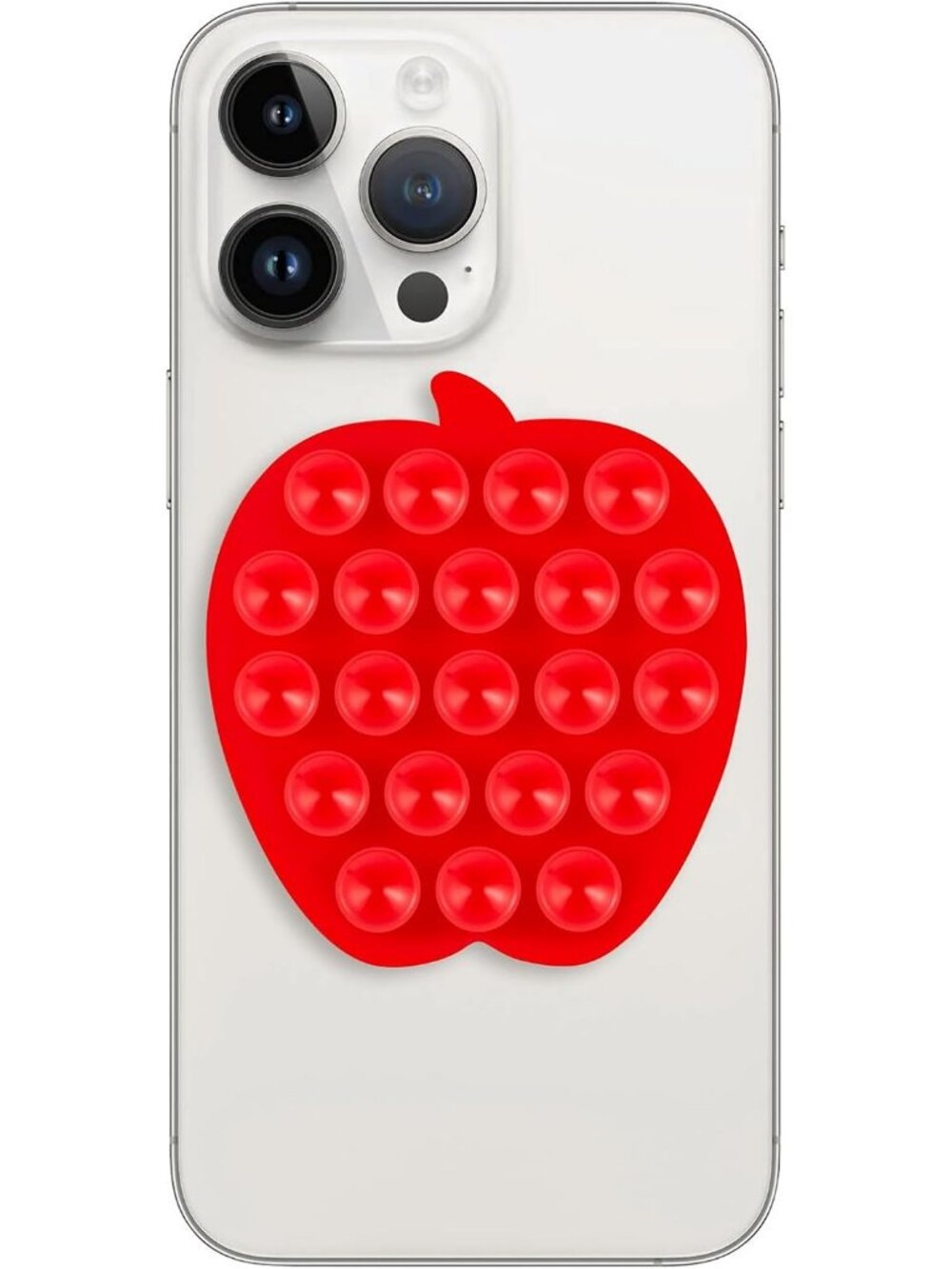 Red Strong Silicone Suction Sticky Grip Suitable for Selfie and Videos on Mirror